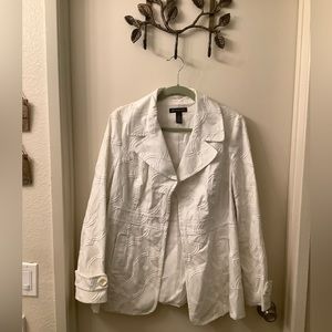 Inc embroidered blazer size L. Two front buttons for the front are included